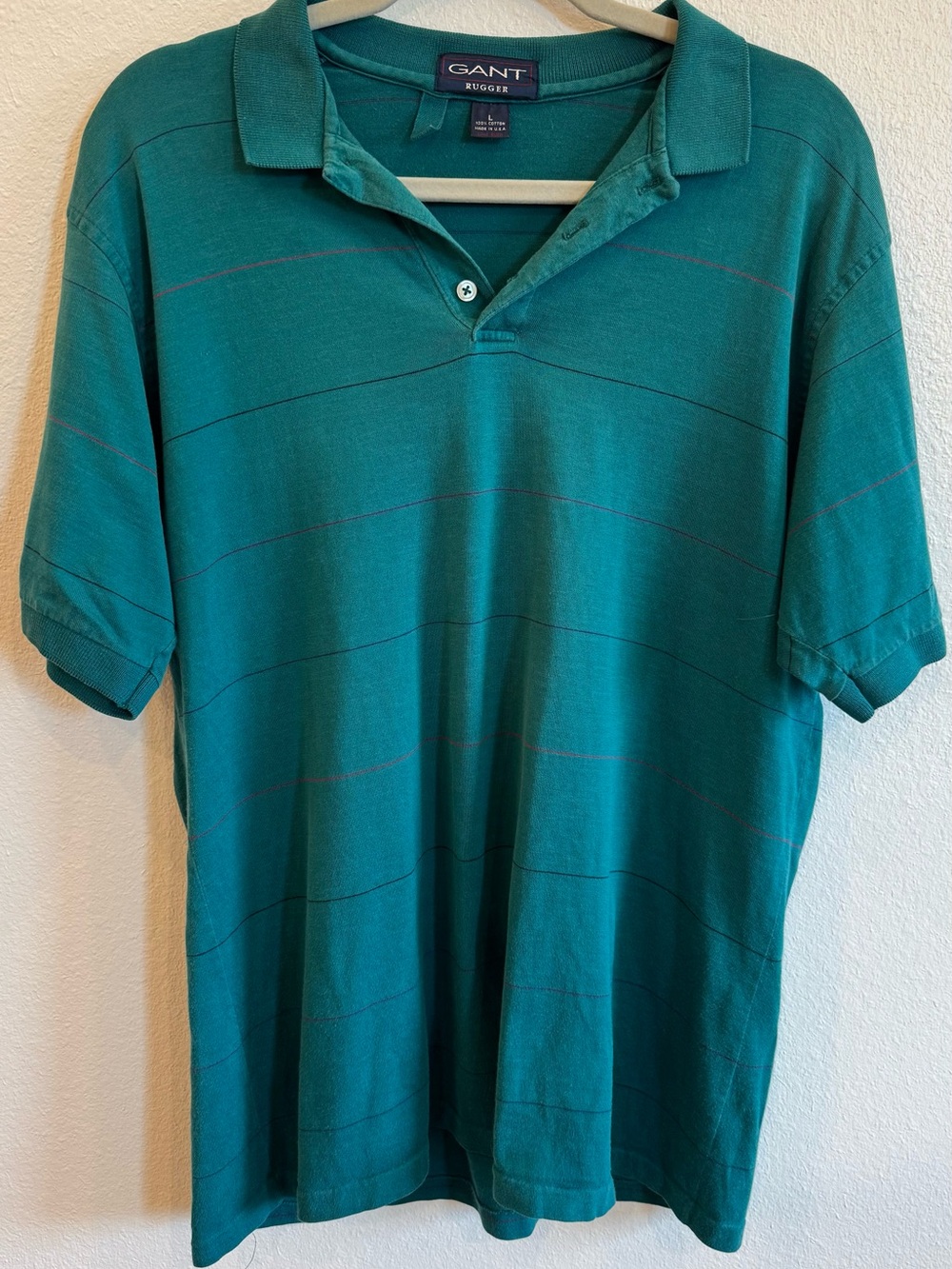 Gant Teal Green Short-Sleeve Polo